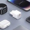 USAMS Lad. network. 1xUSB-C PD20W PD3.0 Fast Charging US-CC183 + USB-C/Lightning cable US-SJ610 white/white YX Series YXXLOGTC03