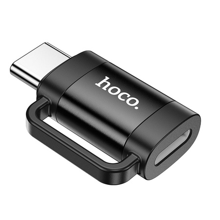 HOCO adapter OTG Typ C (męski) do Lightning (żeński) 3A UA31E czarny
