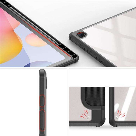 Dux Ducis Toby pancerne etui z klapką Smart Case do Samsung Galaxy Tab S6 Lite z uchwytem na rysik czarny