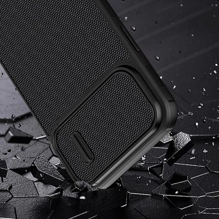Nillkin Textured S Case iPhone 14 Pro Max Panzerhülle mit Kameraabdeckung dunkelgrün