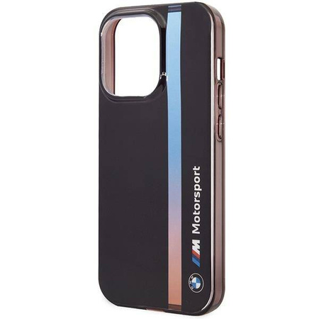 Case BMW BMHCP14L22HVGV iPhone 14 Pro 6.1" black/black IML Tricolor Stripe