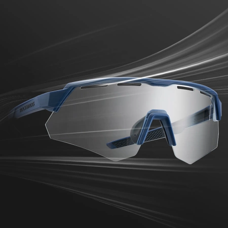 Rockbros Polarisierte Radbrille mit UV-Schutz und Korrektureinsatz - Grau