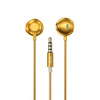 WK Design Sakin Series headphones headset with remote control and microphone 3.5 mm mini jack gold (YC05)