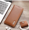 Dux Ducis Hivo Samsung Galaxy S25 Edge Case with Flip and RFID Protection - Brown