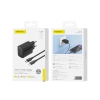FONENG Netz-Ladegerät EU66 PD 20W 1xUSB-C + 1xUSB QC3.0 + Kabel USB-C - Lightning schwarz