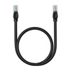 Kabel Ethernet Baseus High Speed Cat 5 RJ-45 1000Mb/s 0.5m okrągły - czarny