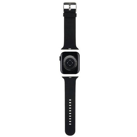 Strap for APPLE WATCH 4 / 5 / 6 / 7 / 8 / SE / ULTRA (42 / 44 / 45 / 49 MM) Karl Lagerfeld Strap 3D Rubber Karl&Choupette Heads (KLAWLSLKCNK) black