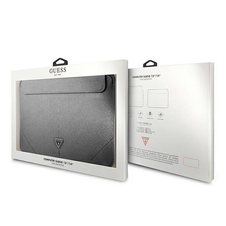 Guess Sleeve GUCS14PSATLG 13/14 "Silber / Silber Saffiano Triangle Logo