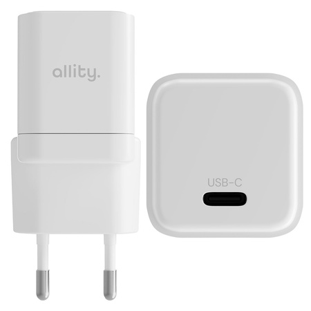 Allity ładowarka sieciowa GaN PD QC ATC-01-20WC 1x USB-C 20W biała