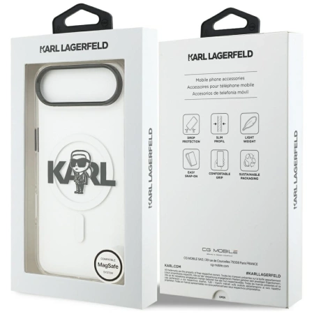 Karl Lagerfeld IML Karl Sketch Logo MagSafe Case for iPhone 17 Air - Transparent