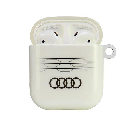 Original Case APPLE AIRPODS 1 / 2 Audi IML Geometric Pattern Cover (AU-IMLAP-A6/D3-WE) white