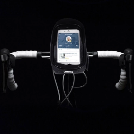 Wozinsky bike handlebar bag with phone case 1l black (WBB16BK)