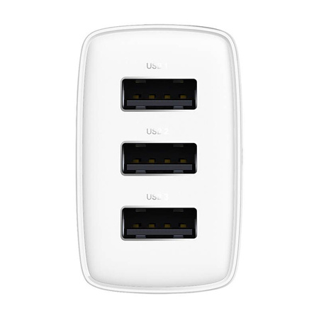 Baseus Compact  Charger 3U 17W EU White