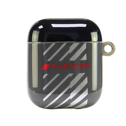 Original Handyhülle APPLE AIRPODS 1 / 2 Audi IML Sport Cover (AUS-IMLAP-RSQ/D1-BK) schwarz