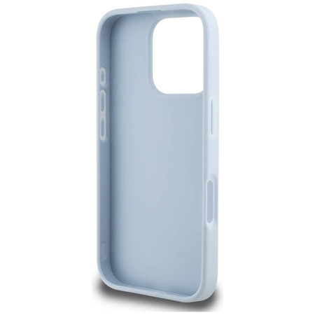 Case IPHONE 16 PRO MAX Guess Grained Big 4G Logo Small Classic Logo blue