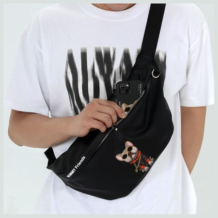 Nimmy Nerka na ramię różowy/pink          Crossbody Glasses Cool Cat