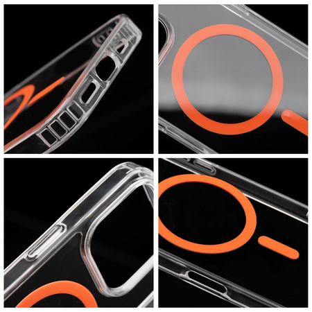 Drop Glue Colorful Ring Mag Cover kompatybilny z MagSafe pasuje do IPHONE 11 pomarańczowy