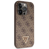 Original Handyhülle IPHONE 14 PRO Guess Hardcase Crossbody 4G Metal Logo (GUHCP14LP4TDSCPW) braun