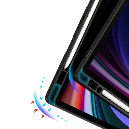 Etui Dux Ducis Magi z uchwytem na rysik na Samsung Galaxy Tab S10 FE/S9/S9 FE - czarne