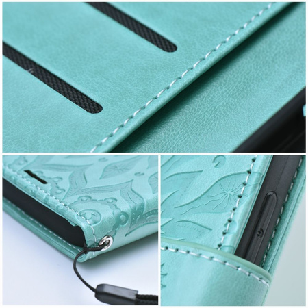 Kabura MEZZO Book do IPHONE 15 mandala zielony