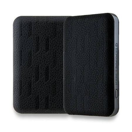 Karl Lagerfeld Powerbank indukcyjny KLPB5FPGKSKCHK 16W 5000mAh czarny/black Karl&Choupette Head Pin MagSafe
