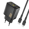 Dudao A27 MaxC 35W Wandladegerät + USB-C Kabel - Schwarz