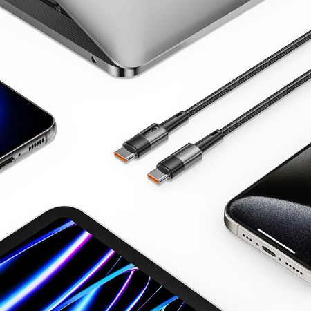 Kabel 5A PD100W 0,25m USB-C - USB-C Tech-Protect Ultraboost szary