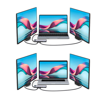 Baseus Metal Gleam multi-functional HUB USB Type C 12in1 HDMI / DP / USB Type C / minijack 3.5mm / RJ45 / SD (WKWG020213)