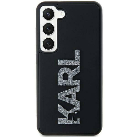 Karl Lagerfeld 3D Rubber Glitter Logo case for Samsung Galaxy S23 Ultra - black