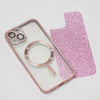 Nakładka Glitter Chrome Mag do iPhone 12 Pro Max 6,7" różowa