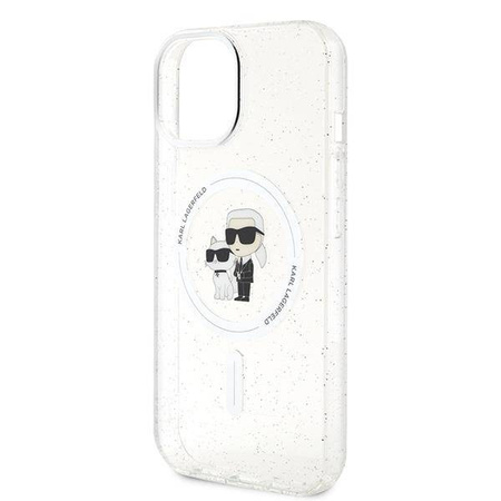 Karl Lagerfeld nakładka do iPhone 15 Plus 6,7" KLHMP15MHGKCNOT transparentna HC Magsafe IML KC Glitter