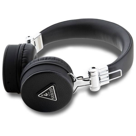 Oryginalne Słuchawki Nauszne Bluetooth ENC GUESS Grained Classic Round GUBH70PGTSPSK czarne