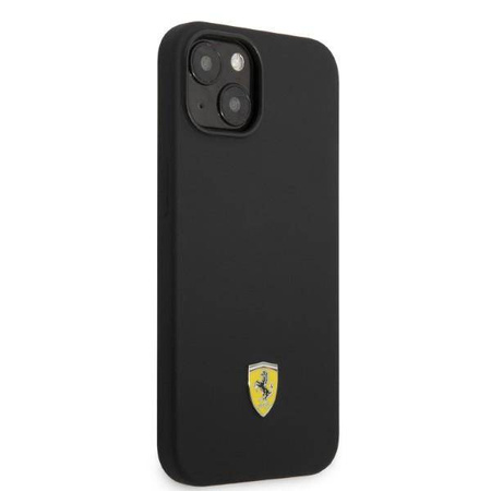 Ferrari Silicone Metal Logo MagSafe - Etui iPhone 14 Plus (czarny)