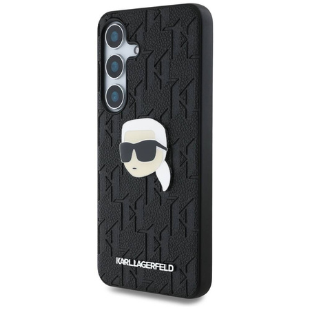 KARL LAGERFELD SAMSUNG S25 MONOGRAM KLHCS25SPGKLKIPK HEAD PIN BLACK