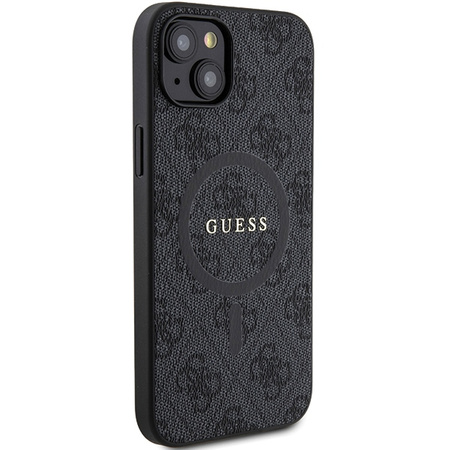 Oryginalne Etui GUESS Hardcase GUHMP15SG4GFRK do iPhone 15 (Kompatybilny z Magsafe / 4G Ring classic logo / czarny)