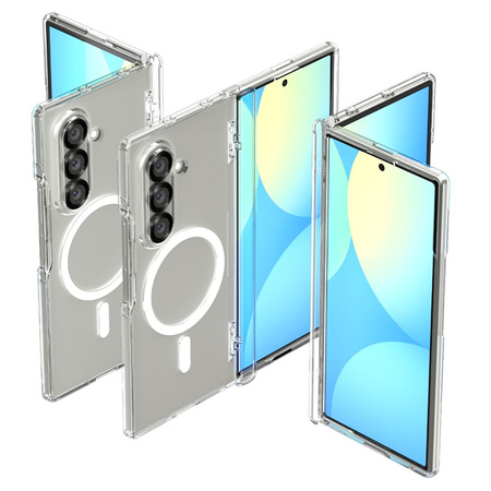 SPIGEN ULTRA HYBRID PRO MAG MAGSAFE GALAXY Z FOLD 7 CLEAR/WHITE