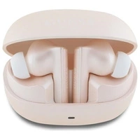 Guess GUTWST88MCTGP TWS Bluetooth-Kopfhörer + Dock, rosa/rosa Kapsel, bedrucktes Logo