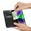 iCarer Wallet Case 2in1 Case iPhone 14 Plus Leather Flip Cover Anti-RFID Black (WMI14220727-BK)