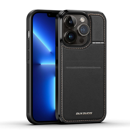 3-in-1-Hülle für iPhone 13 Pro mit MagSafe Wallet RFID-blockierender Ständer Dux Ducis Rafi Mag – Schwarz