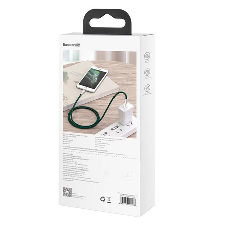 Baseus Cafule Series Metal Data Cable USB to IP 2.4A 2m Green