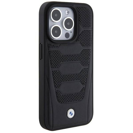 Etui BMW Leather Seats Pattern na iPhone 15 Pro Max - czarne