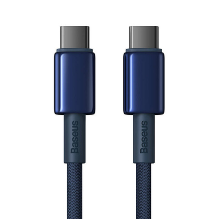 Kabel 100W 5A 2m USB-C - USB-C Baseus Tungsten Glod niebieski