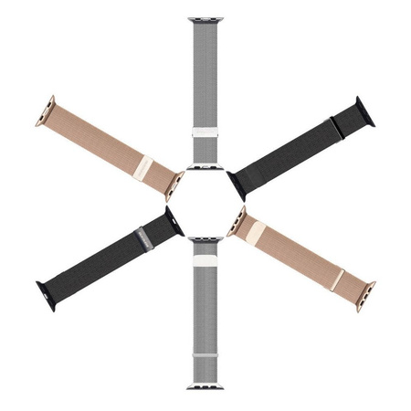 Pasek do APPLE WATCH 38 / 40 / 41 MM Dux Ducis Strap Milanese srebrne