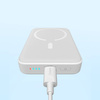 Baseus Magnetic Mini Power Bank with MagSafe 15W / PD Quick Charge QC 20W 10000mAh White (Overseas Edition) + Xiaobai Series USB-C Cable - USB-C 60W 3A 0.5m White