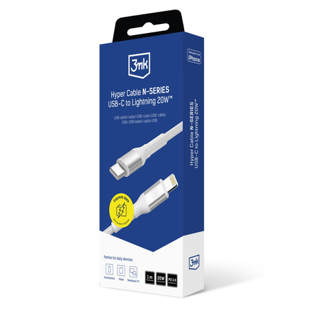 Accessories - 3mk Hyper Cable N-SERIES C to Lightning 1m 9V/2A 20W White