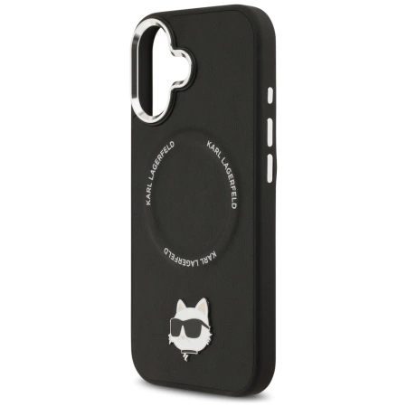 Karl Lagerfeld Choupette Pin MagSafe Case for iPhone 17 - Black