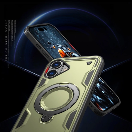 Hybrid Armor Trendy Case with MagSafe for iPhone 16 Plus - Green