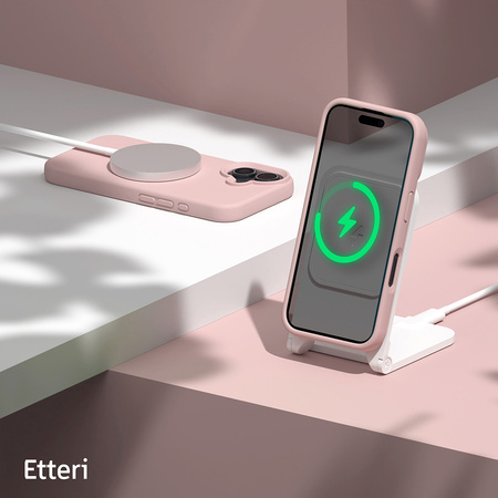Nakładka Etteri Silicone Case do iPhone 16 Plus 6,7" jasnoróżowa