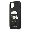 Karl Lagerfeld KLHCP13SOKPK iPhone 13 mini 5,4 &quot;black / black hardcase Saffiano Ikonik Karl`s Patch