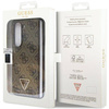 Guess nakładka do Samsung Z Fold5 GUHCZFD5P4TDPW czarna Leather 4G Triangle Strass
